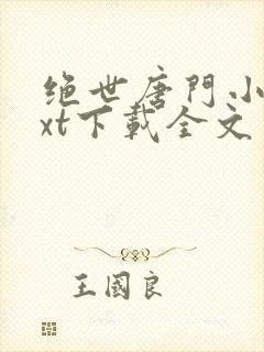 绝世唐门小说txt下载全文