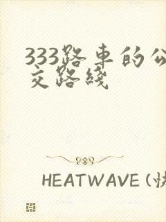 333路车的公交路线