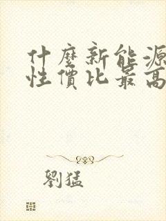 什么新能源汽车性价比最高