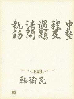 执法过程中存在的问题及整改措施
