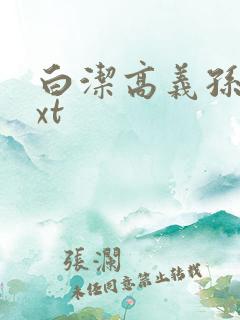 白洁高义孙倩txt