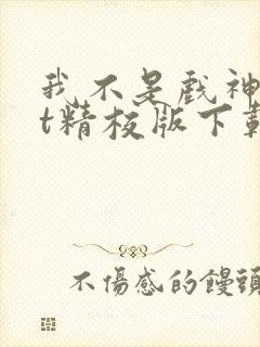 我不是戏神txt精校版下载