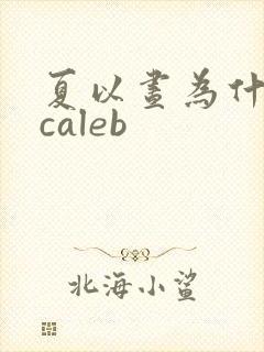夏以昼为什么叫caleb
