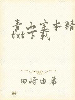 青山完本精校版txt下载