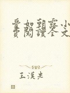 爱如朝露小说免费阅读全文