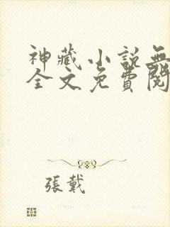 神藏小说无弹窗全文免费阅读
