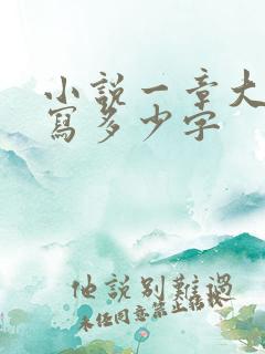 小说一章大概要写多少字