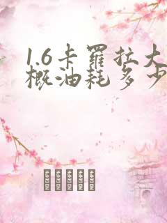 1.6卡罗拉大概油耗多少一公里