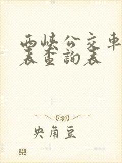 西峡公交车时间表查询表