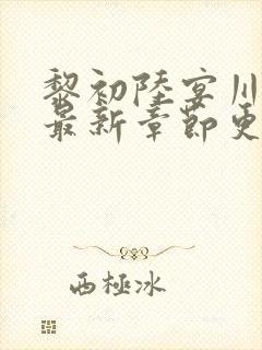 黎初陆宴川小说最新章节更新