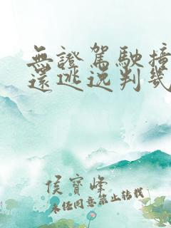 无证驾驶撞死人还逃逸判几年