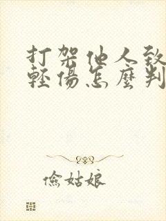 打架他人致两处轻伤怎么判