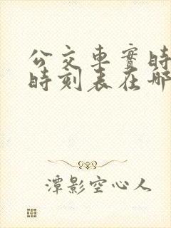 公交车实时站点时刻表在哪里可以查到