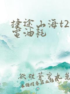 捷途山海t2馈电油耗 捷途山海t2馈电油耗