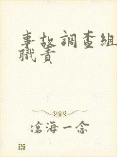 事故调查组履行职责