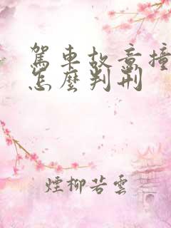 驾车故意撞死人怎么判刑