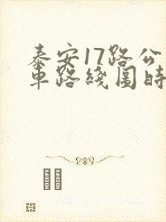 泰安17路公交车路线图时间表