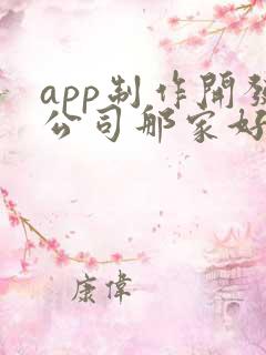 app制作开发公司那家好
