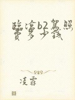 临沧b2驾照学费多少钱