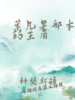 叶凡是哪本小说的主角 叶凡是哪本小说的主角