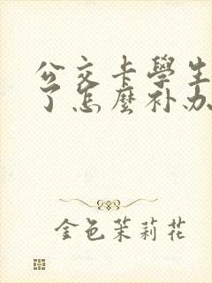 公交卡学生卡丢了怎么补办 公交卡学生卡丢了怎么补办