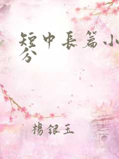 短中长篇小说区分