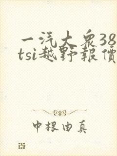 一汽大众380tsi越野报价多少钱