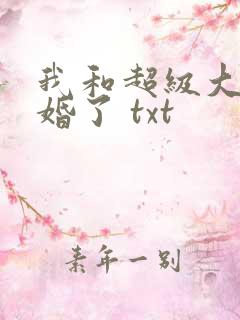 我和超级大佬隐婚了 txt