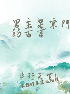 男主是寒门状元的古言