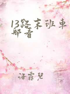 13路末班车在哪看