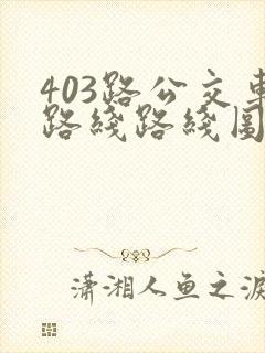 403路公交车路线路线图
