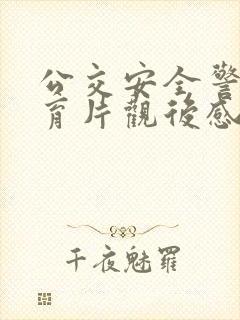 公交安全警示教育片观后感