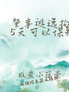 肇事逃逸拘留15天可以保释吗