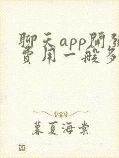 聊天app开发费用一般多少钱