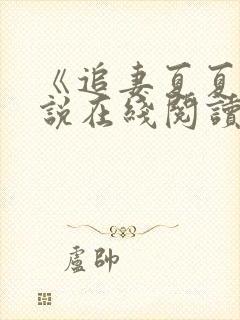 《追妻夏夏》小说在线阅读