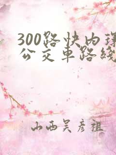 300路快内环公交车路线图