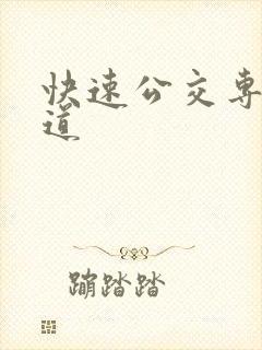 快速公交专用车道