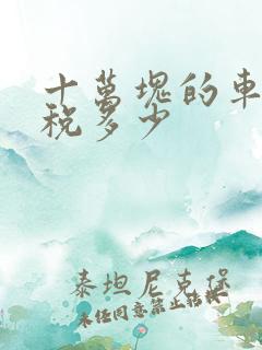 十万块的车购置税多少 十万块的车购置税多少