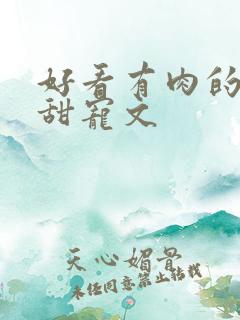 好看有肉的言情甜宠文