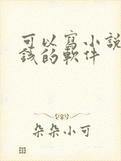 可以写小说赚点钱的软件