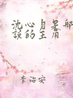 沈心月是哪部小说的主角
