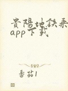 贵阳地铁乘车码app下载