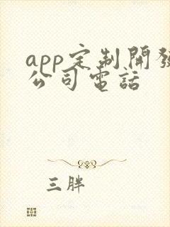 app定制开发公司电话