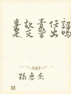 事故责任认定书是交警出吗