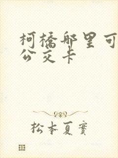 柯桥哪里可以充公交卡