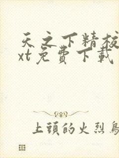 天之下精校版txt免费下载