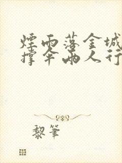 烟雨落金城一人撑伞两人行