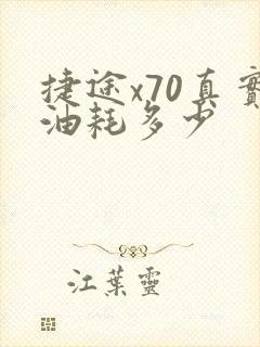 捷途x70真实油耗多少