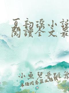 夏韵瑶小说免费阅读全文最新章节