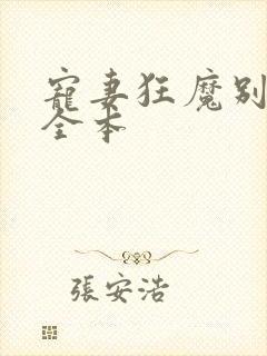 宠妻狂魔别太坏全本